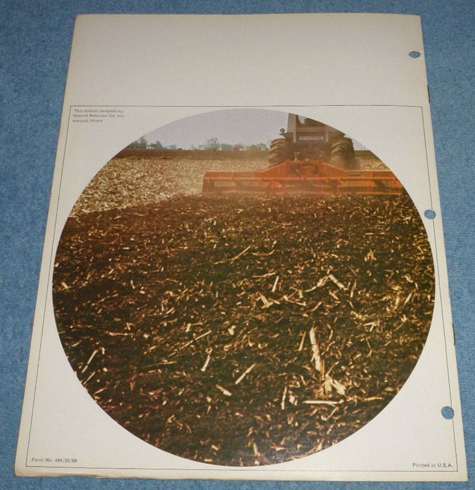 Vtg Circa 1969 Howard Rotavator Co Booklet Rotavation Agricultural Information