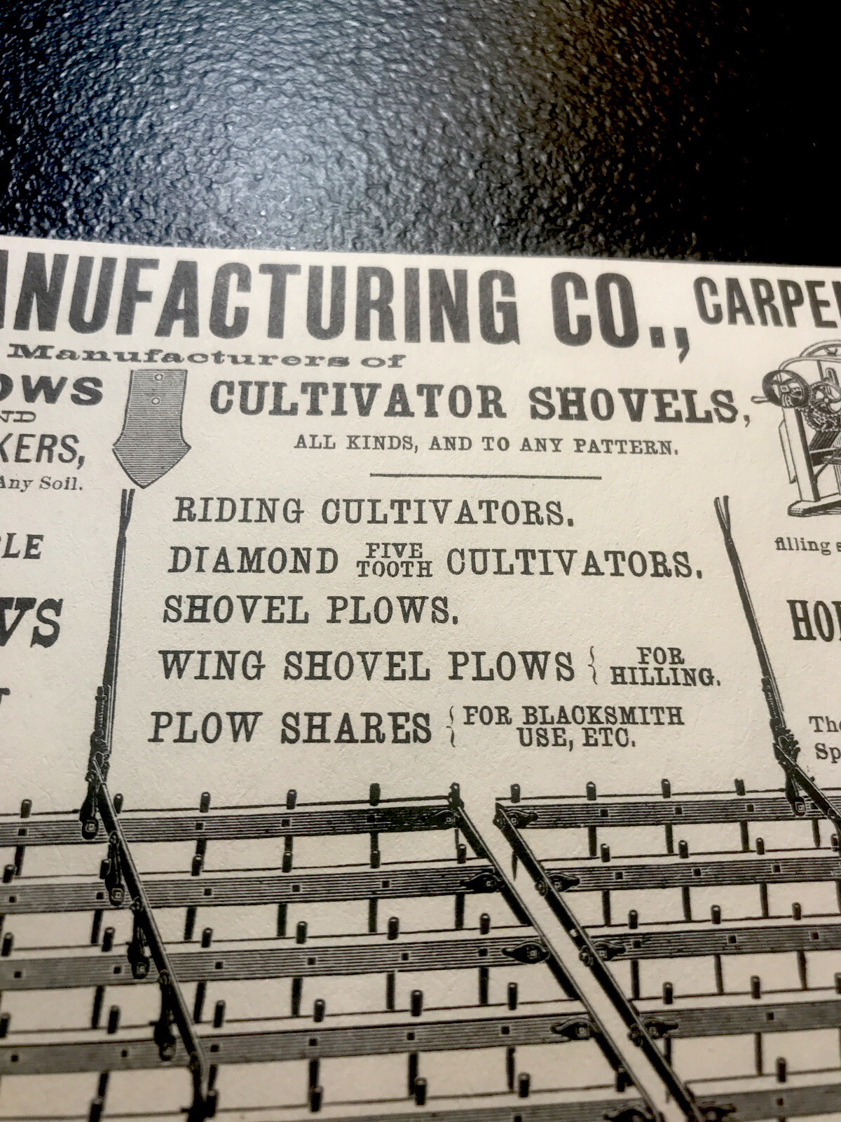1889 Star Plows & Farm Implements Advertising – Carpentersville – Illinois