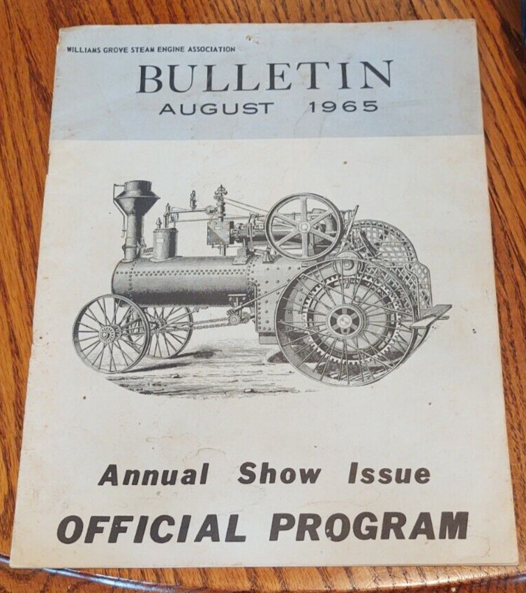 Official Steam show , Tractor Show Program 1965 Williams Grove Steam Engine