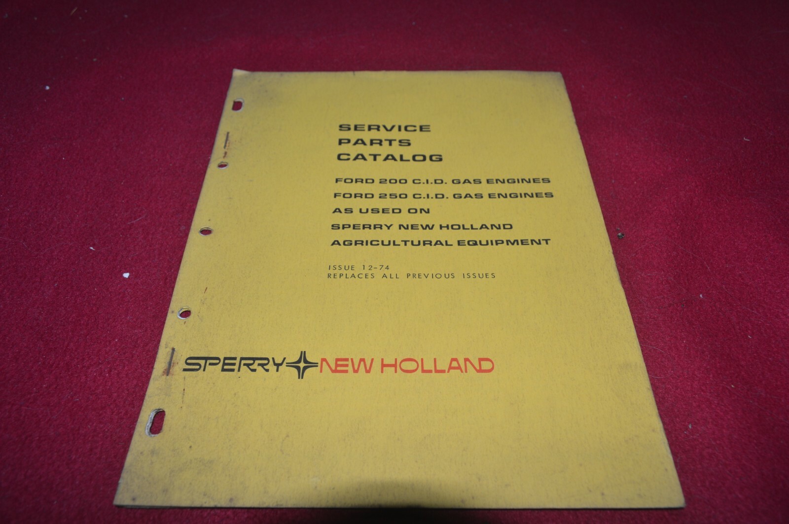 New Holland 200 250 CI Ford Engine Parts Book Manual BASE