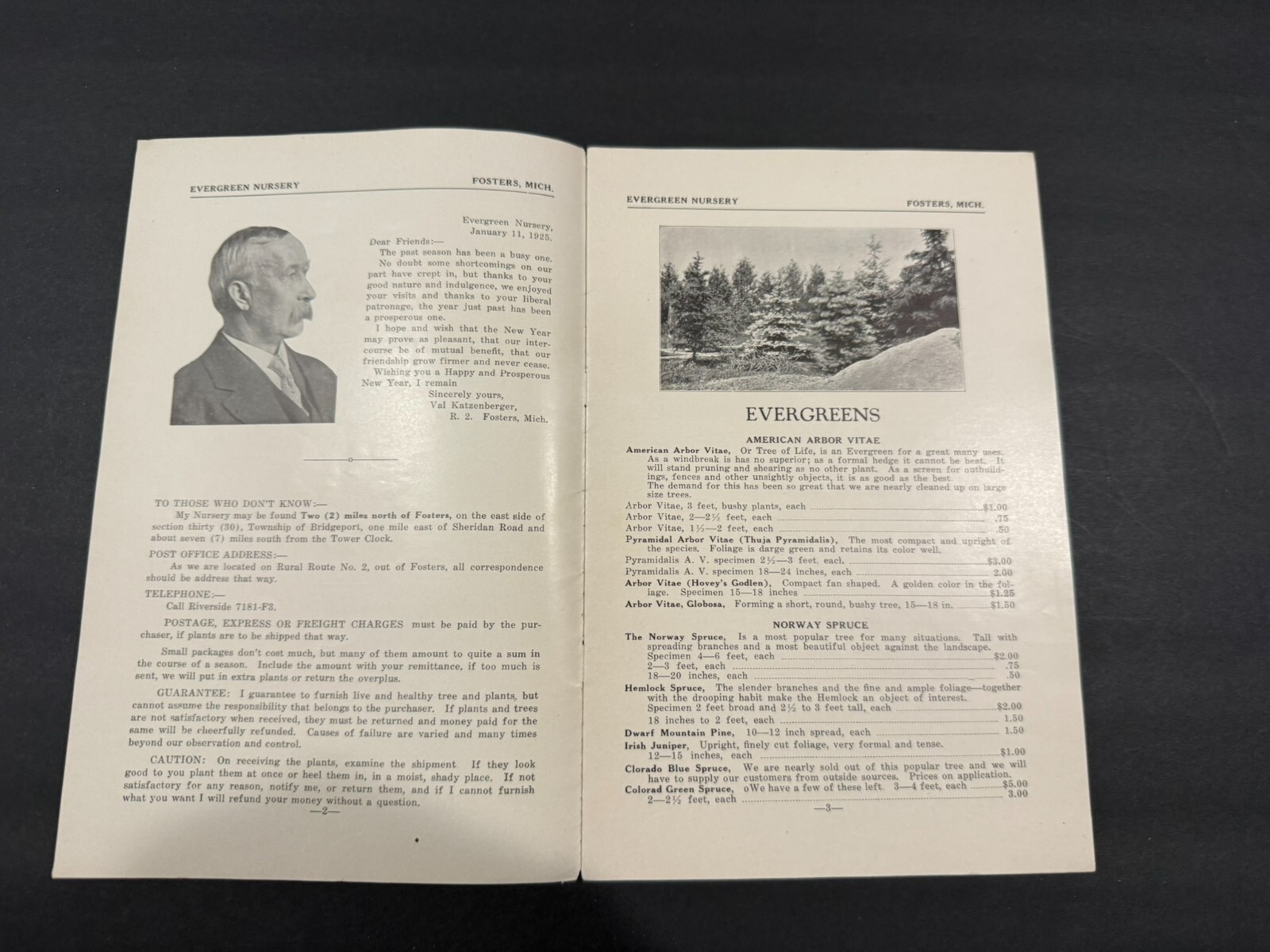 1930&rsquo;s Evergreen, Van Dusen, Rosedale Nursery Brochures…..4 Items