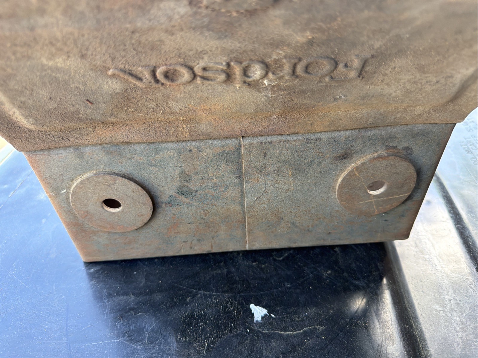 Vintage Fordson Tractor Tool Utility Box Embossed Lid Locking Clasp