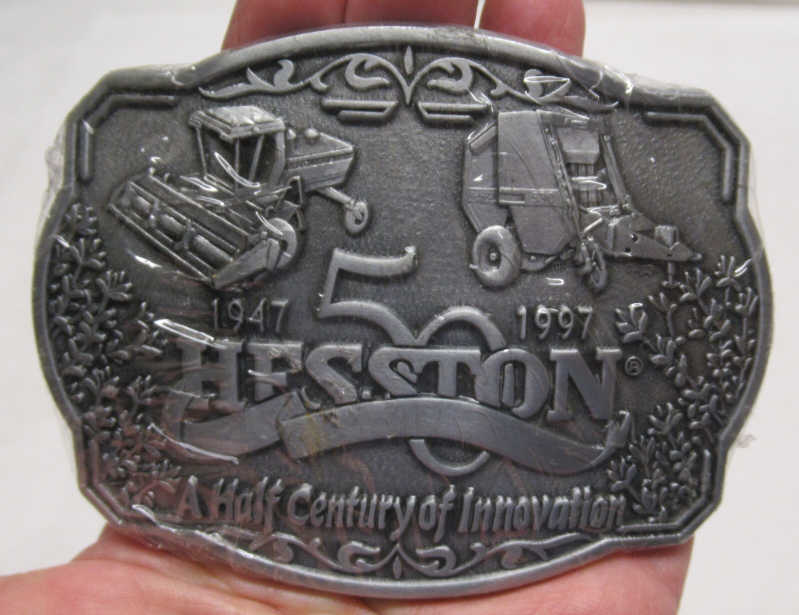 1997 HESSTON – A Half Century of Innovation – BELT BUCKLE – # 1072