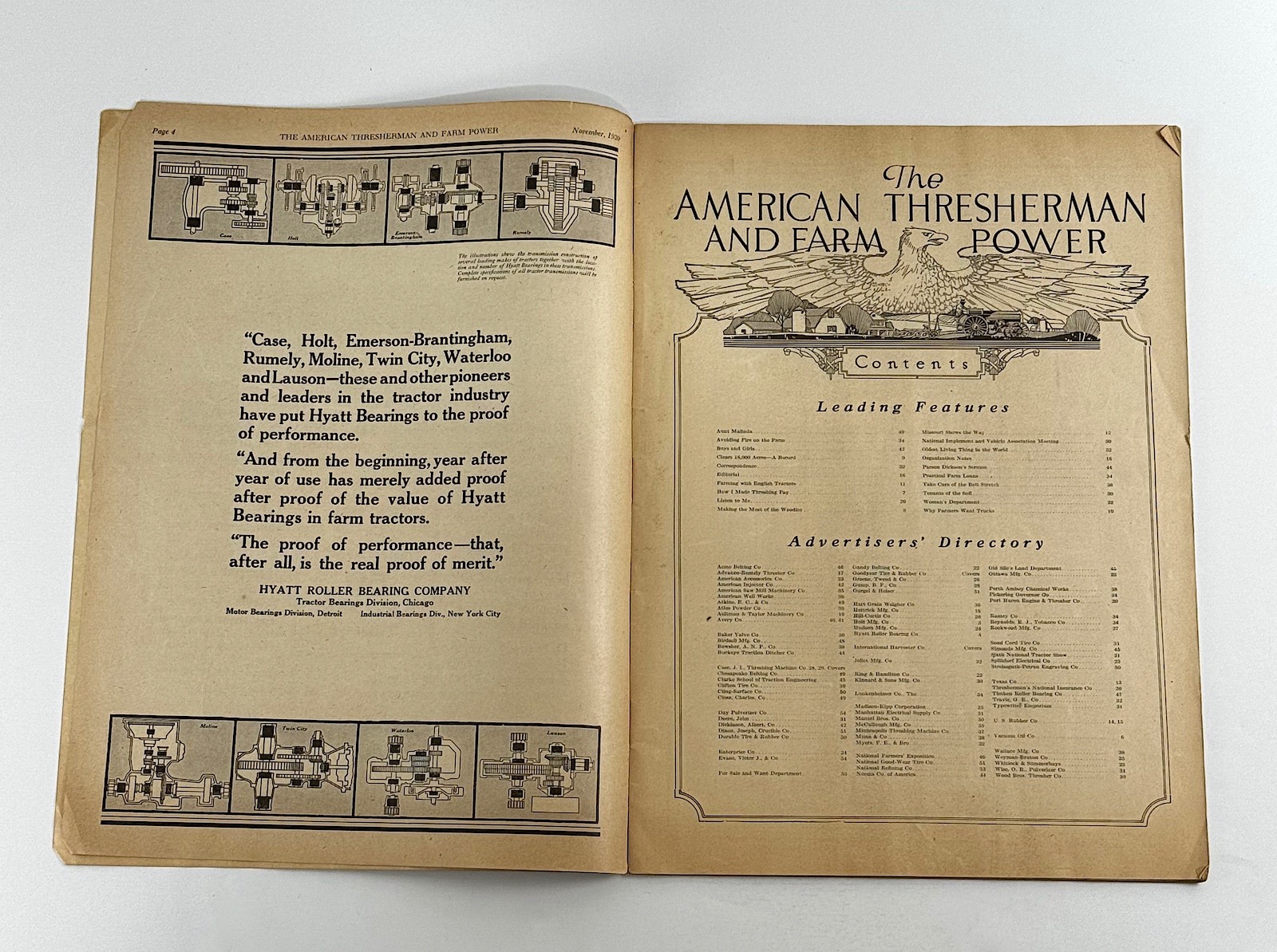 The American Thresherman & Farm Power MAGAZINE November 1920 MADISON, WIS.