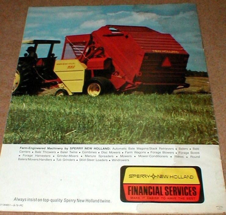 Sperry New Holland Round Baling Systems 1979 Full Color 12 Page Dealer Brochure