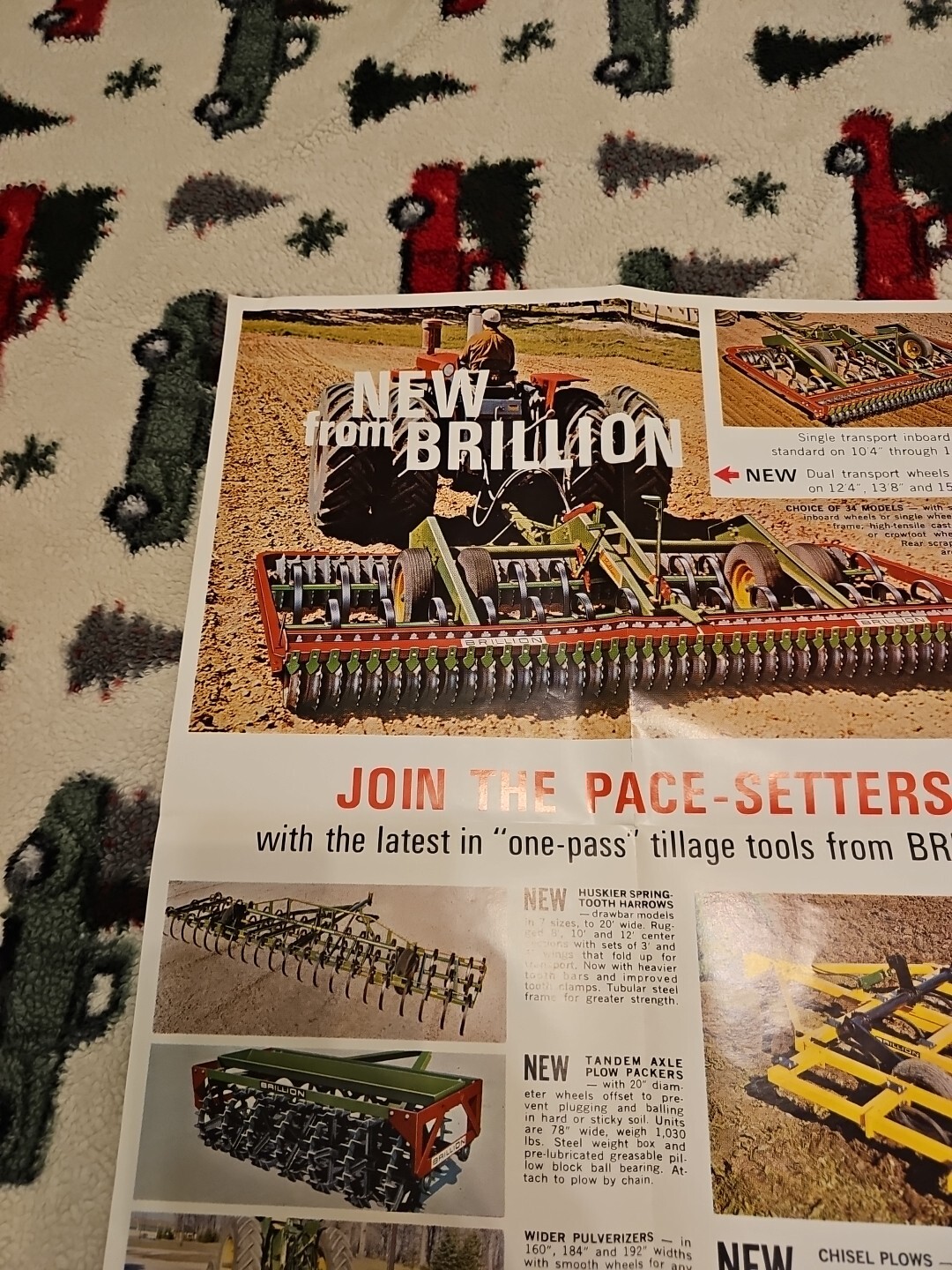 Vintage Brillion Plows Pulverizers Harrows Poster 23&Prime;×17&Prime; Agriculture Equipment