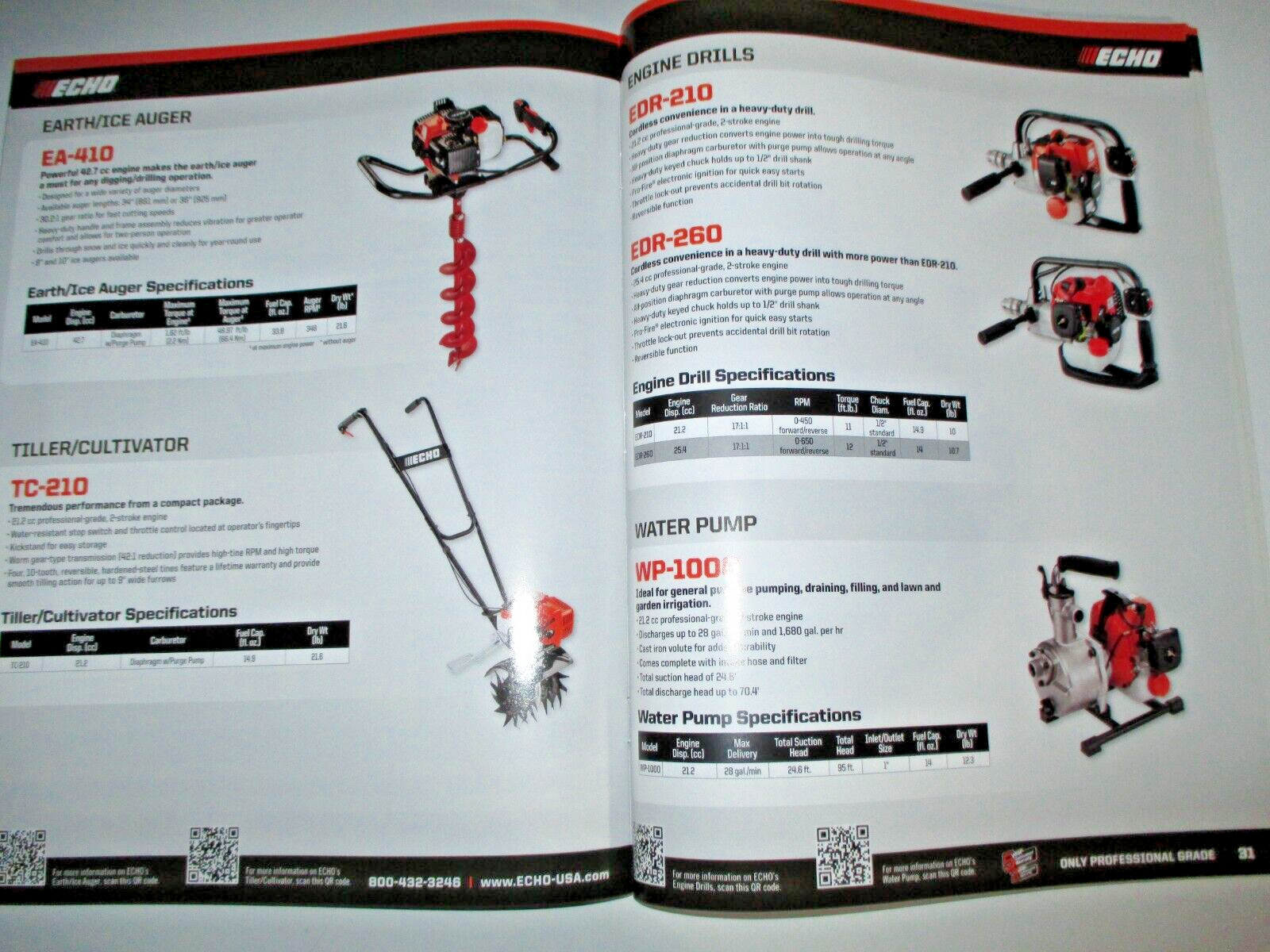 *Echo 2016 Full Line Sales Catalog Manual Brochure Chain Saws Blowers Trimmers&&
