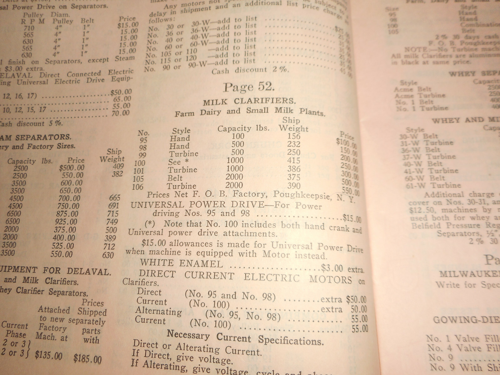 1925 GOWING DIETRICH Co. NY Dairy Farm Ice Cream Equipment Catalog & Letterhead