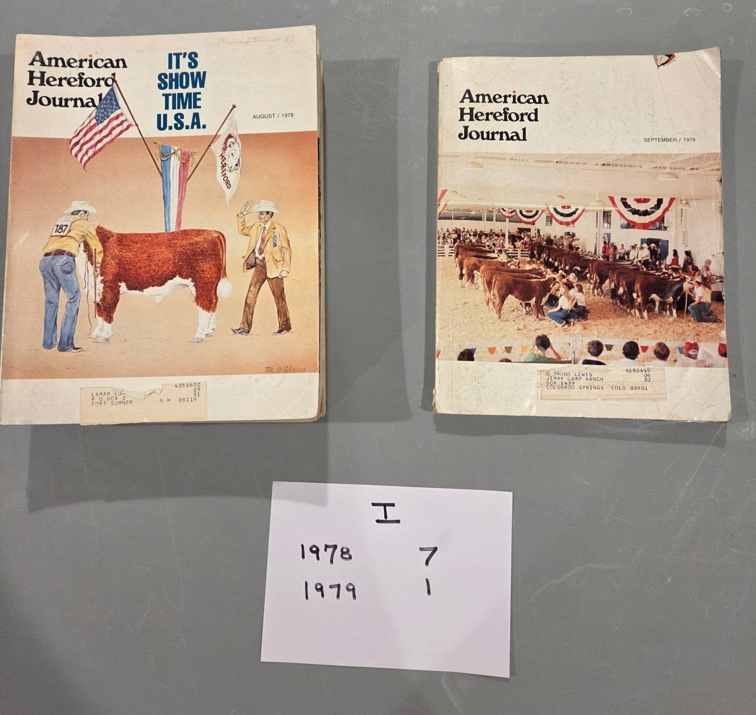 VINTAGE HEREFORD JOURNALS 1950-2001