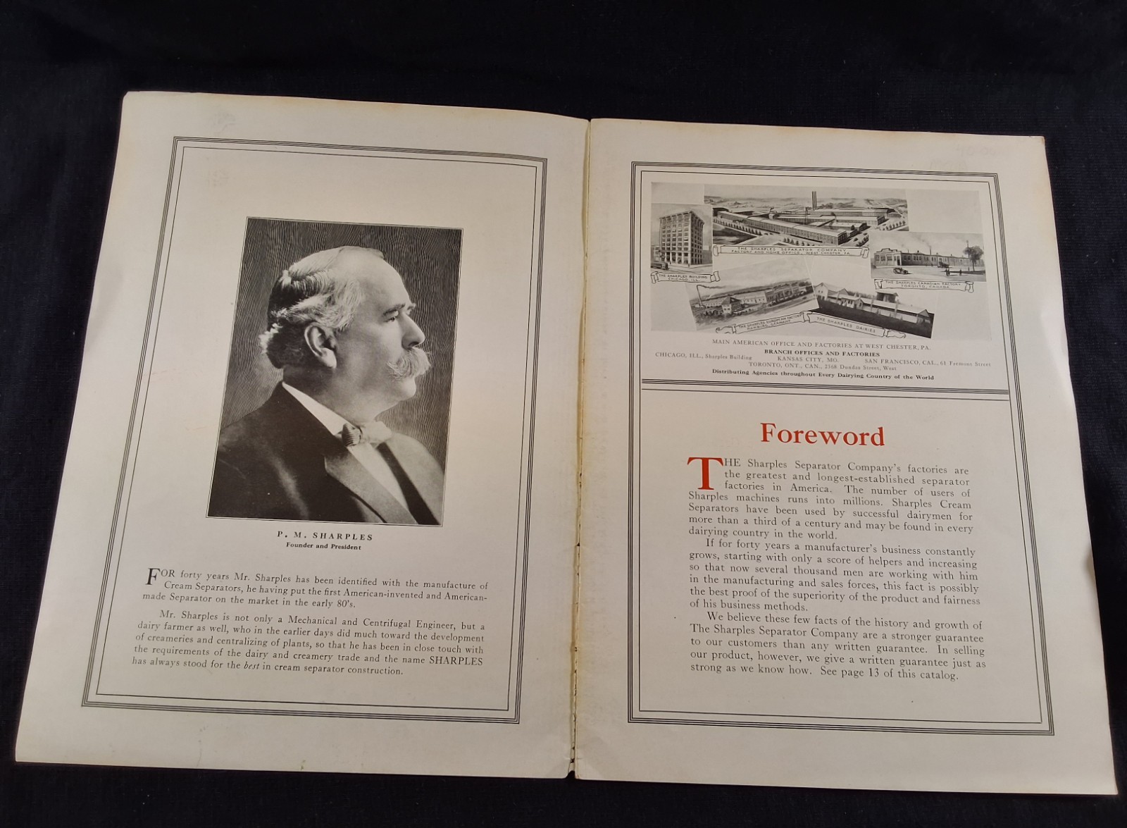 1920s SHARPLES « VELVET » FOR DAIRYMEN CREAM SEPARATOR BROCHURE