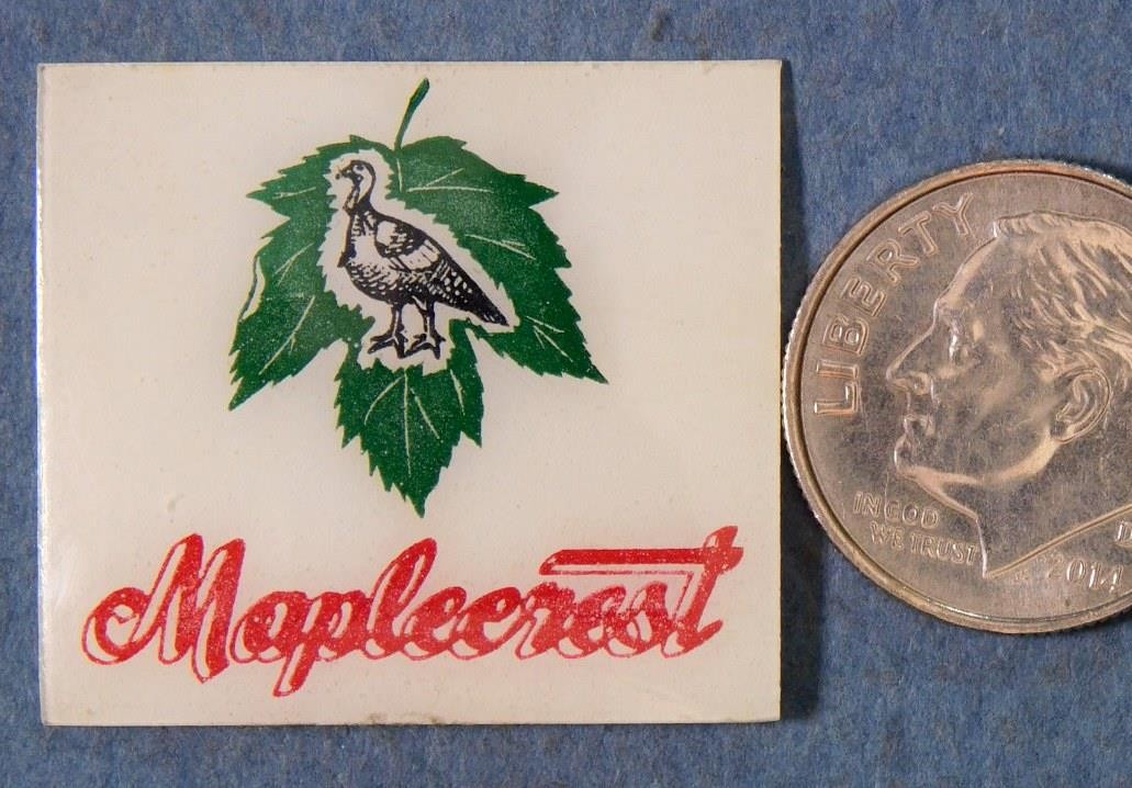 Mapleerest Vintage Matchbook Art Proof MBa1
