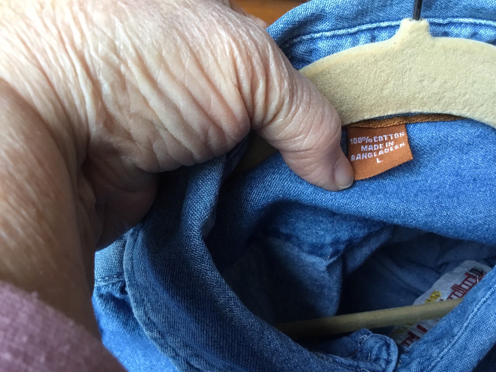 HARRITON LARGE DENIM SHORT SLEEVE BARN SHIRT VERMONT STATE FAIR AT RUTLAND VT