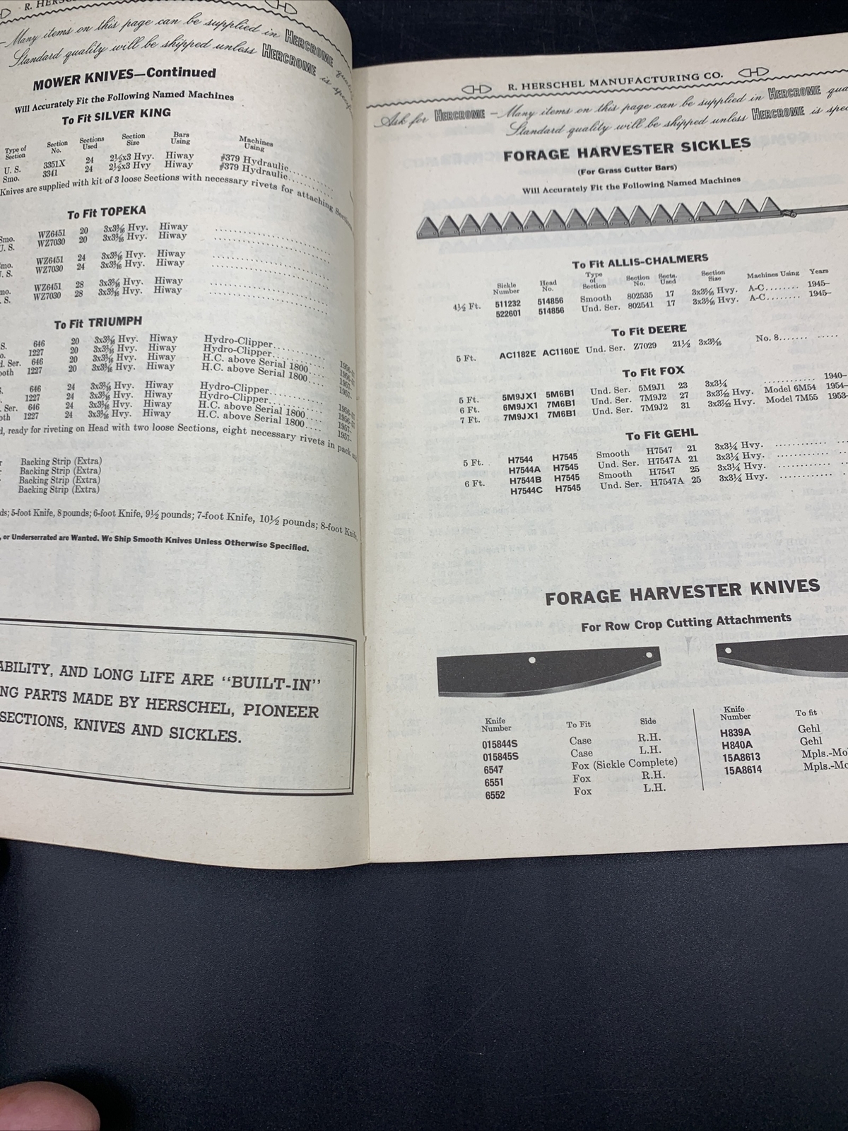 1959 Des Moines Iron Co Repair Parts Catalog Mowers/Combines/Swathers/Harvester