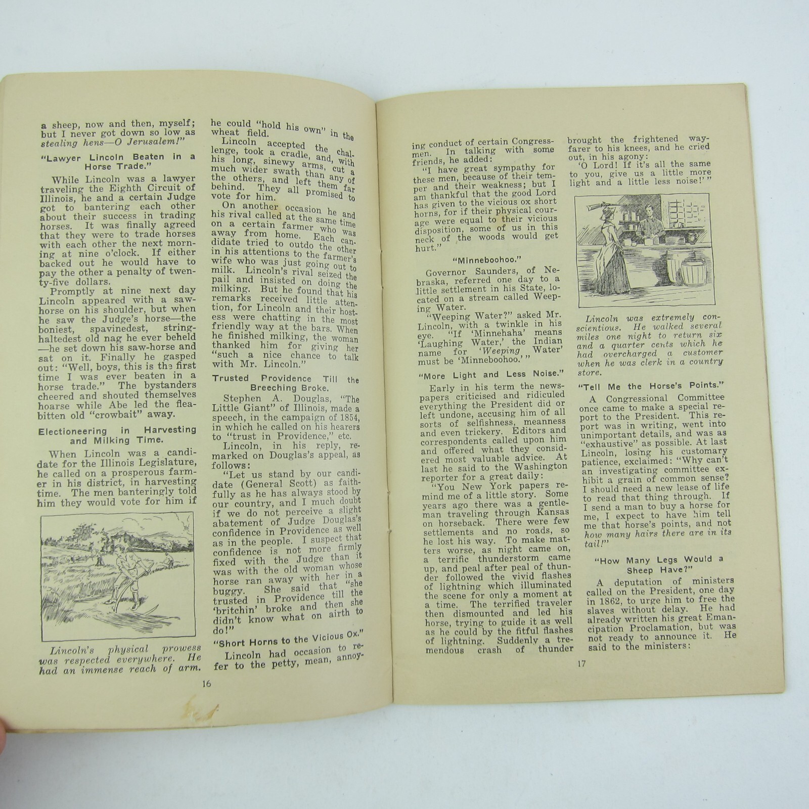 Abraham Lincoln Farm Almanac Wilmer Atkinson Co Farm Journal Antique 1909 RARE