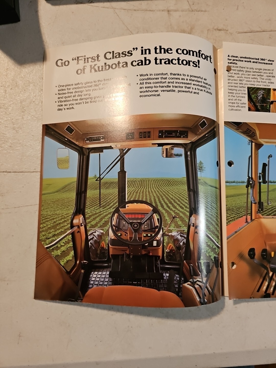 Vintage 1985 Kubota Cab For Tractors Dealer Sales Brochure