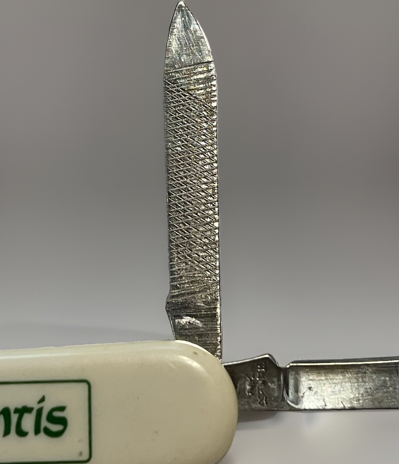 Mantis Tiller Advertising Keychain Mini Pocket Knife Blade File Scissors Tool