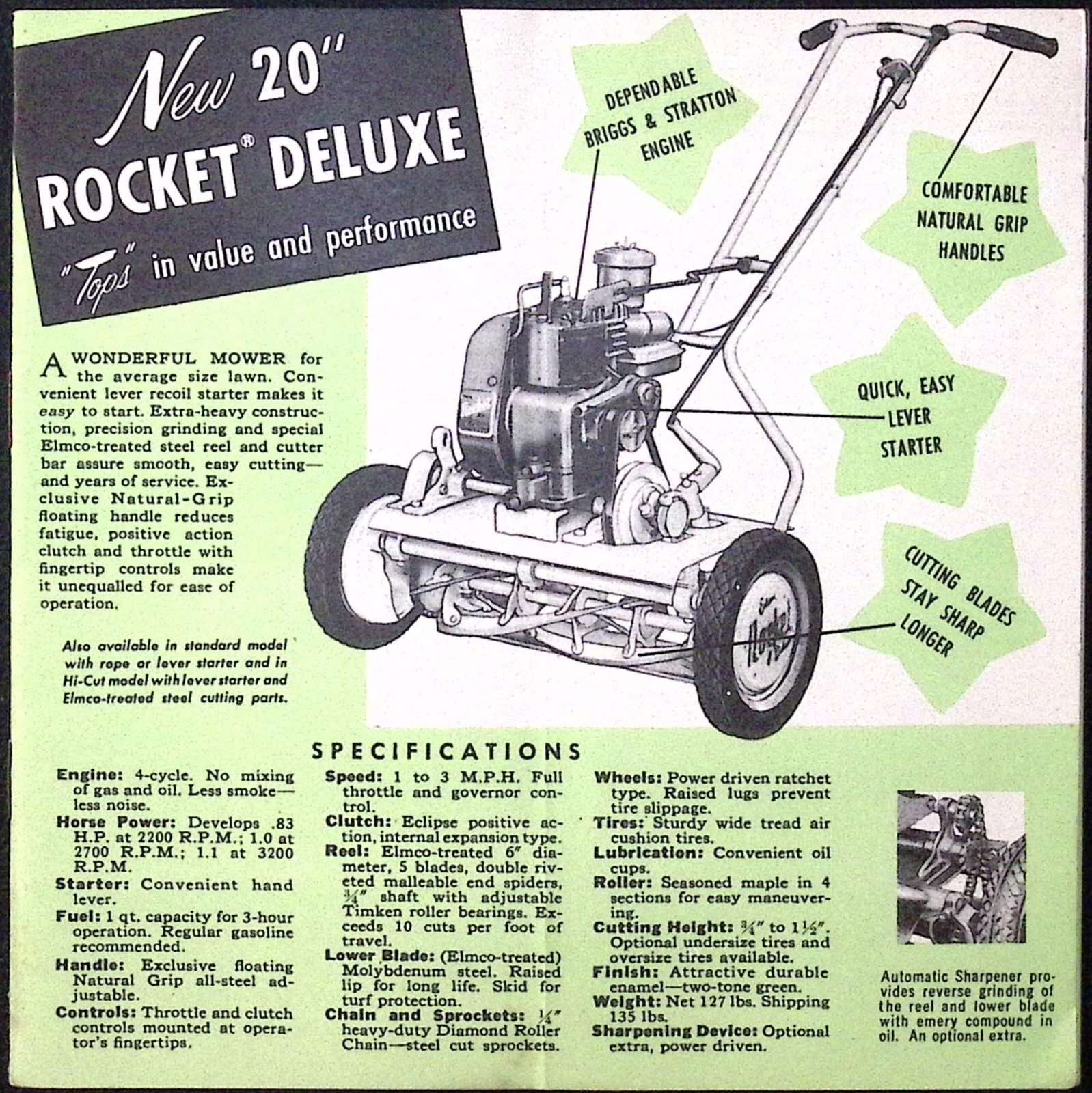 c1950s Easy is the Word for Eclipse Lawn Mower Brochure Buffalo-Eclipse Corp