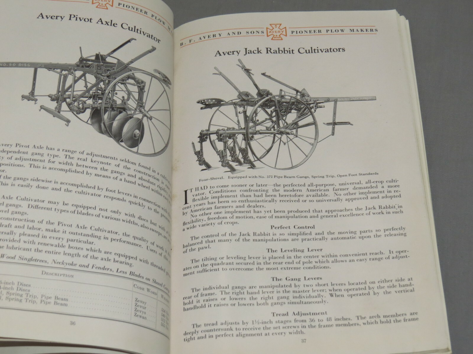 Vintage BF Avery Plows Implements GENERAL Catalog Color Plates 90pgs 32