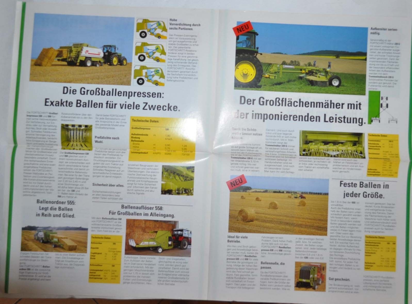 1992 Fortschritt News Traktor Tractor Brochure Prospekt