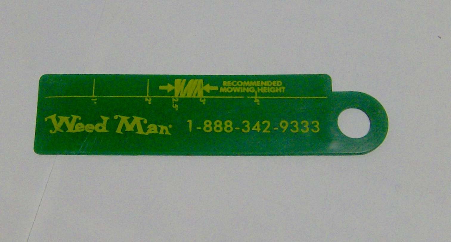 vintage 1980s WEED MAN advertising lawnmower blade RULER gauge POT GAG? retro