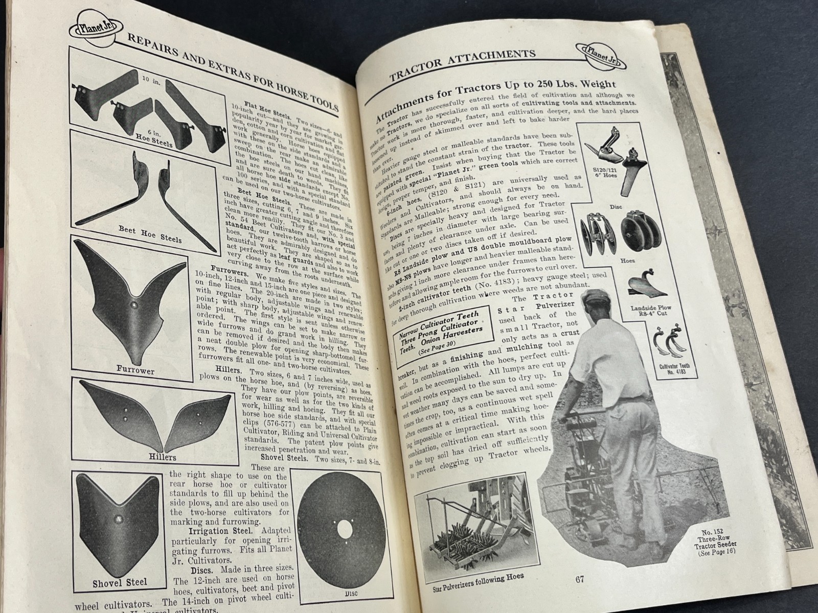 Planet Jr Farm and Garden Tools #51 Catalog 1920s Cultivators Equipment + Insert