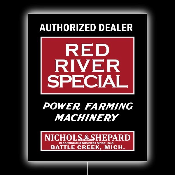 Nichols & Shepard Red River Special Dealer NEW LED Hanging Lighted Sign: 18×23&Prime;