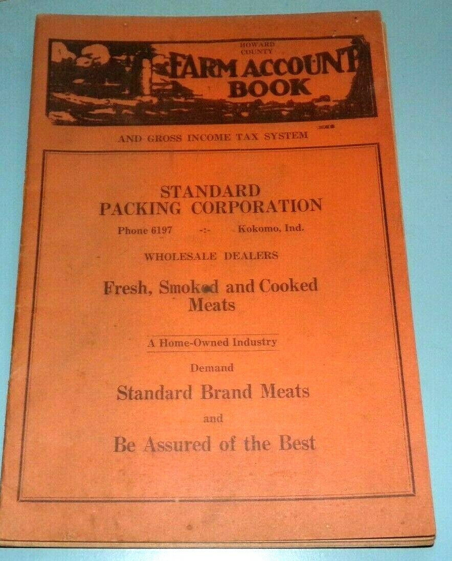 2,Unused,Farm Account Books,From The 1950&rsquo;s,Kokomo,Indiana,Very Good Condition!