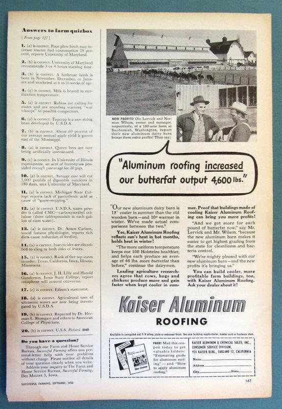 Original 1950 Building Products Ad Endorsed by Norman Wilson of Snohomish Wash