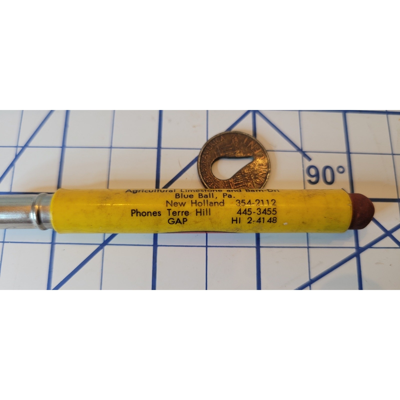 Vintage Bullet Pencil, Martin&rsquo;s Agricultural & Crushed Limestone, Pennsylvania