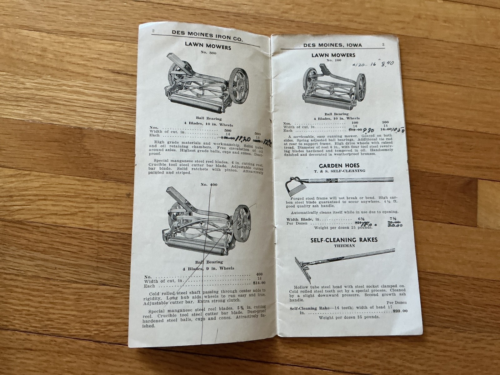 1931 Des Moines Iron Co Specialty Catalog W/Dealer Price List – Des Moines Iowa