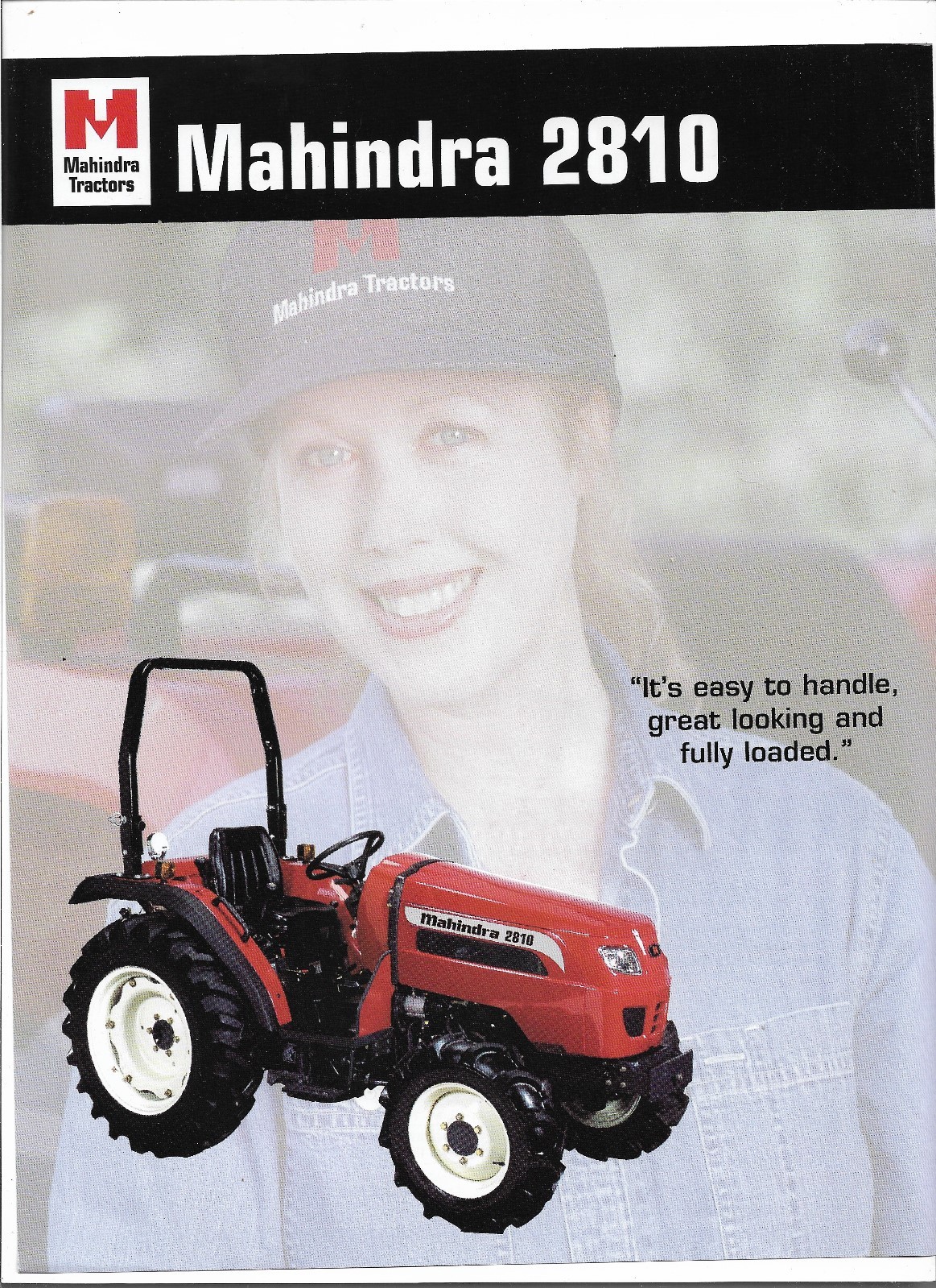 Original Mahindra 2810 Tractor Dealer Sales Brochure Spec Specifications Sheet