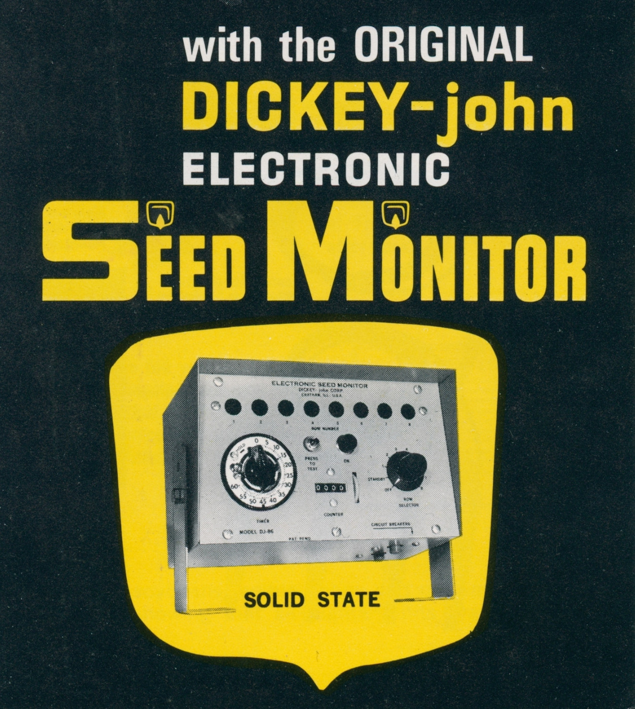 VTG 1960s Dickey-John Electronic Seed Monitor BROCHURE Solid State Crop Planter