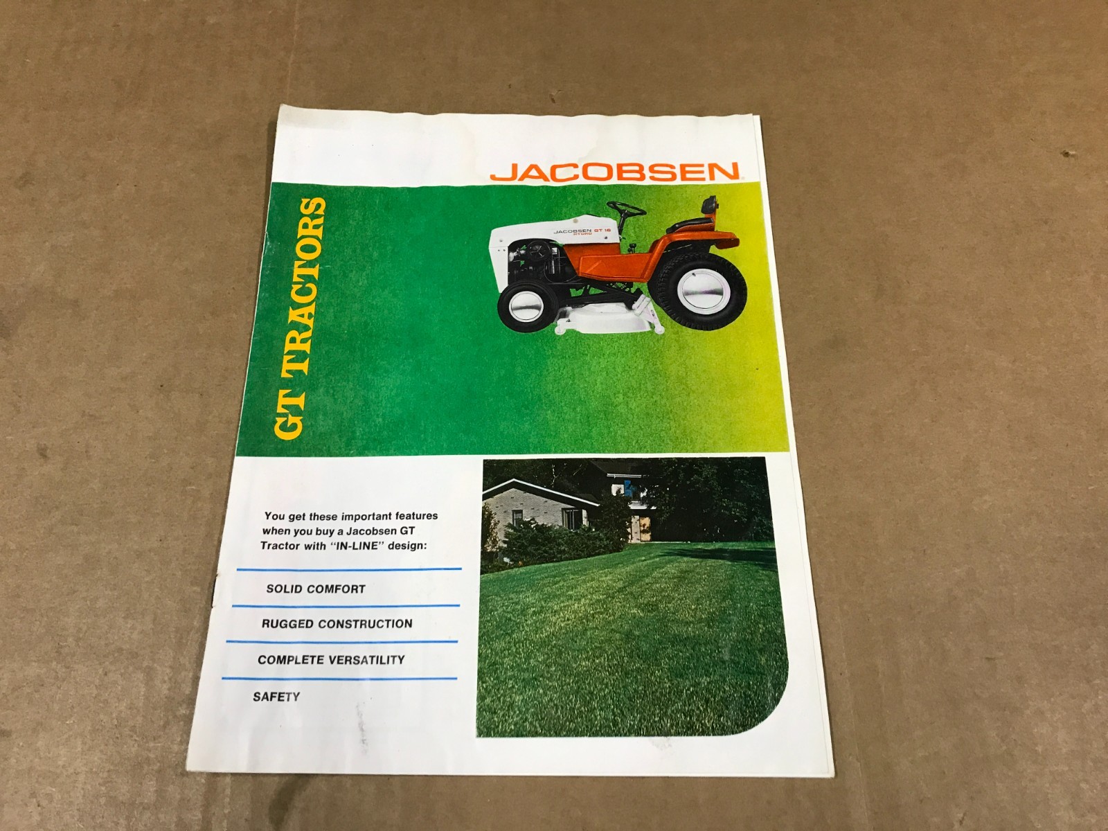 Vintage Jacobsen GT Tractor Salesman Brochure