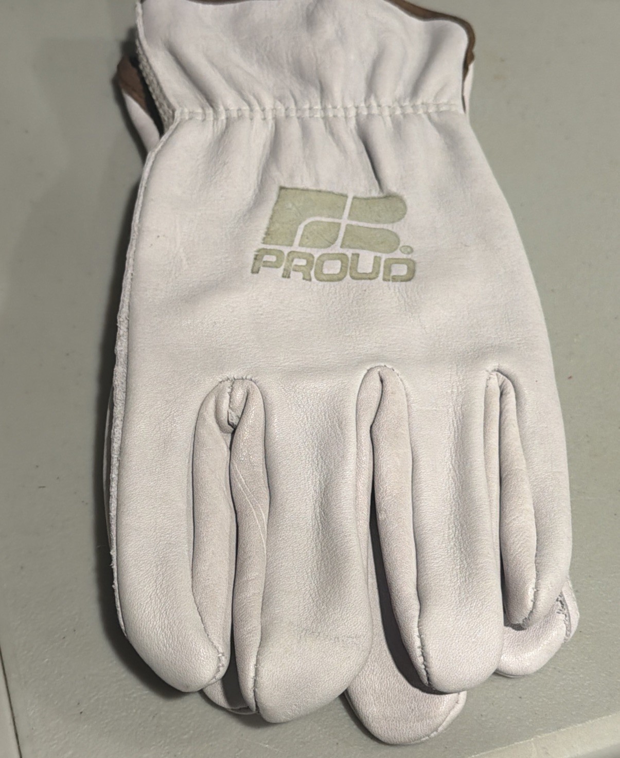 Farm Bureau Gloves Work Chore Leather Farming Gray Size Large Heavy Duty ADV AG