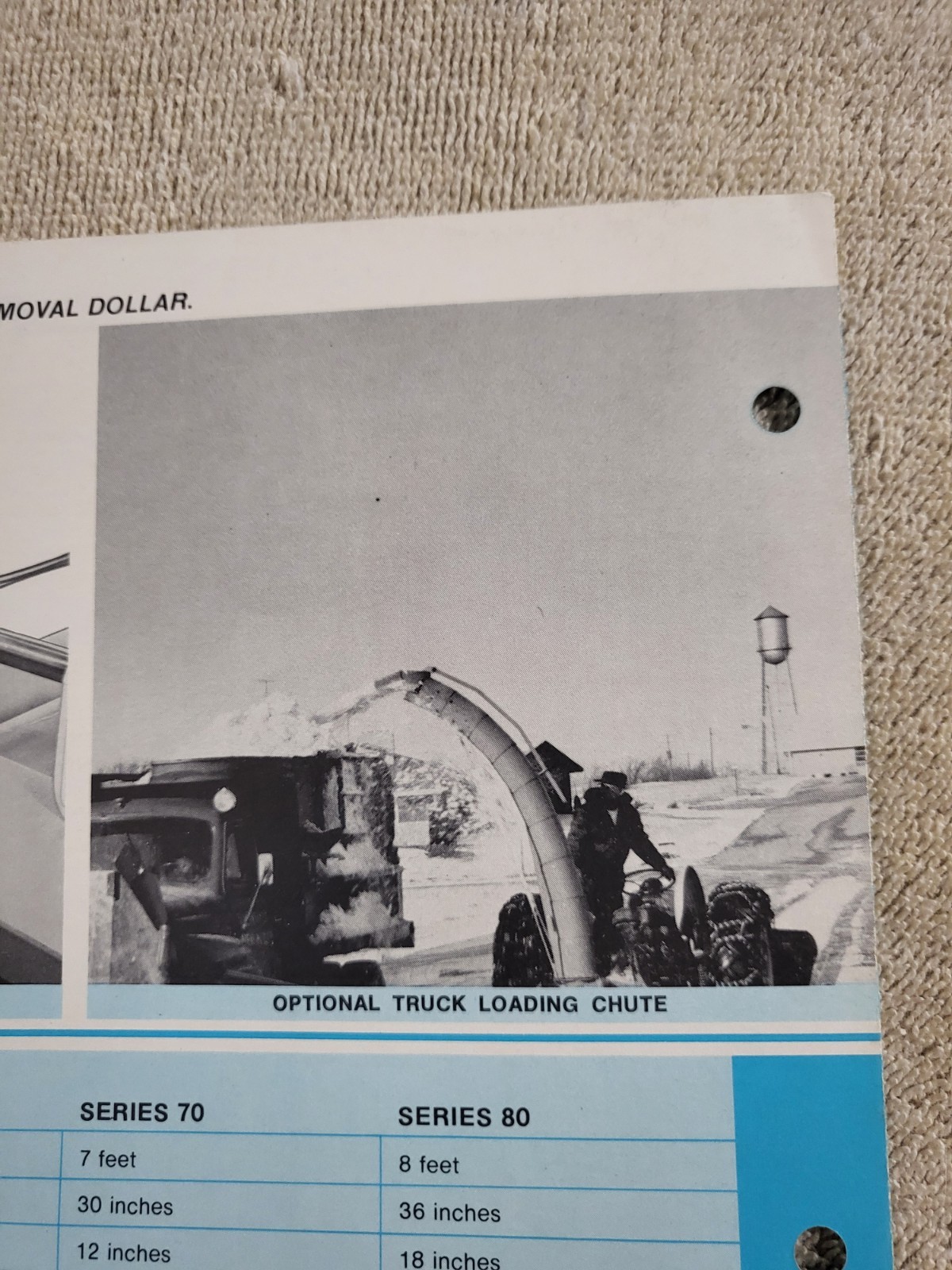Original ARPS Series 60 70 80 Snowblowers Sales BROCHURE Tractor Rear Mount PTO