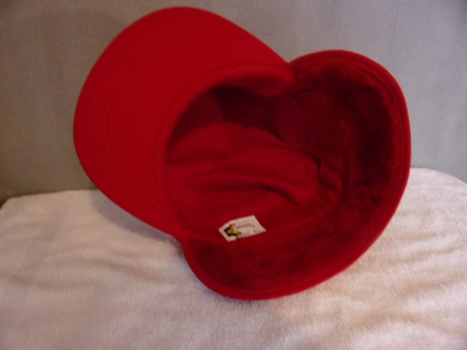 VTG ~ « Peoples Bank & Trust » K-Brand Fuzzy Ear Flap Trucker/Farmer Cap Med-Lg