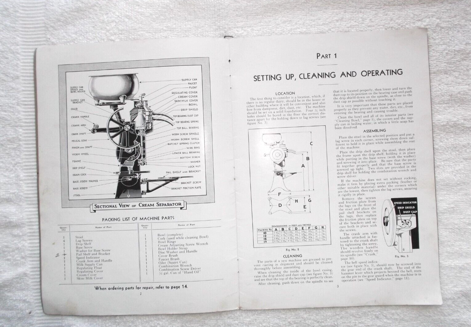 DE LAVAL STERLING SERIES CREAM SEPARATORS INSTRUCTION MANUAL F.1973-8-35