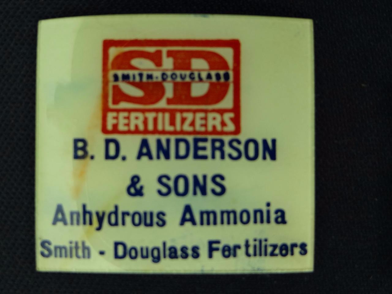 Smith Douglas Fertilizer Anderson Artist Matchbook Proof on Celluloid Tray8-17