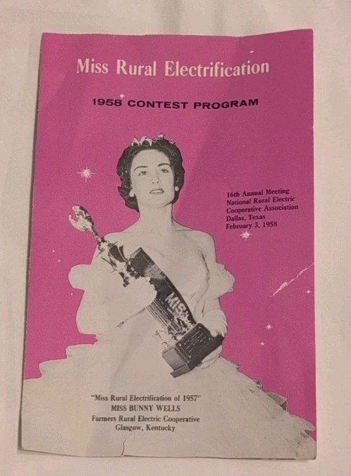 1958 Miss Rural Electrification Contest Program Beauty Pageant Pamplet REA Farm