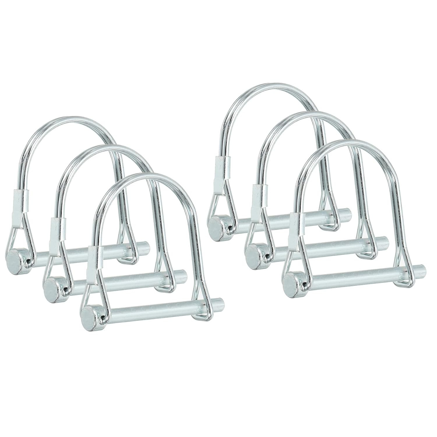 Trailer Coupler Pin 3/16×1-5/8×1.38&Prime;(D*L*IW), 6 Pcs Wire Lock Pin Safety Shaft L