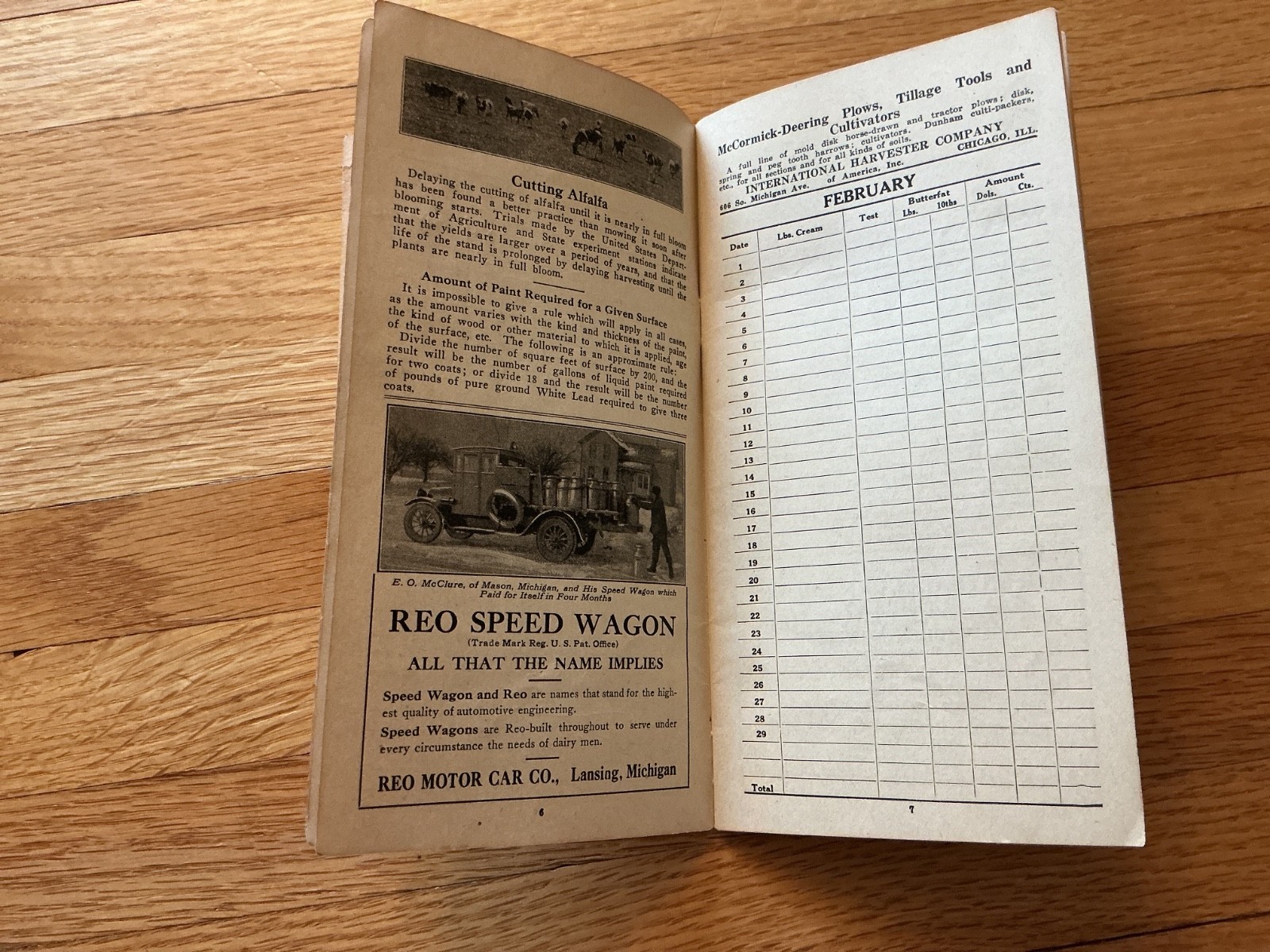 Vtg, 1956 Farm Acct. Record Book – Citizens State Bank, Green Isle, Minnesota