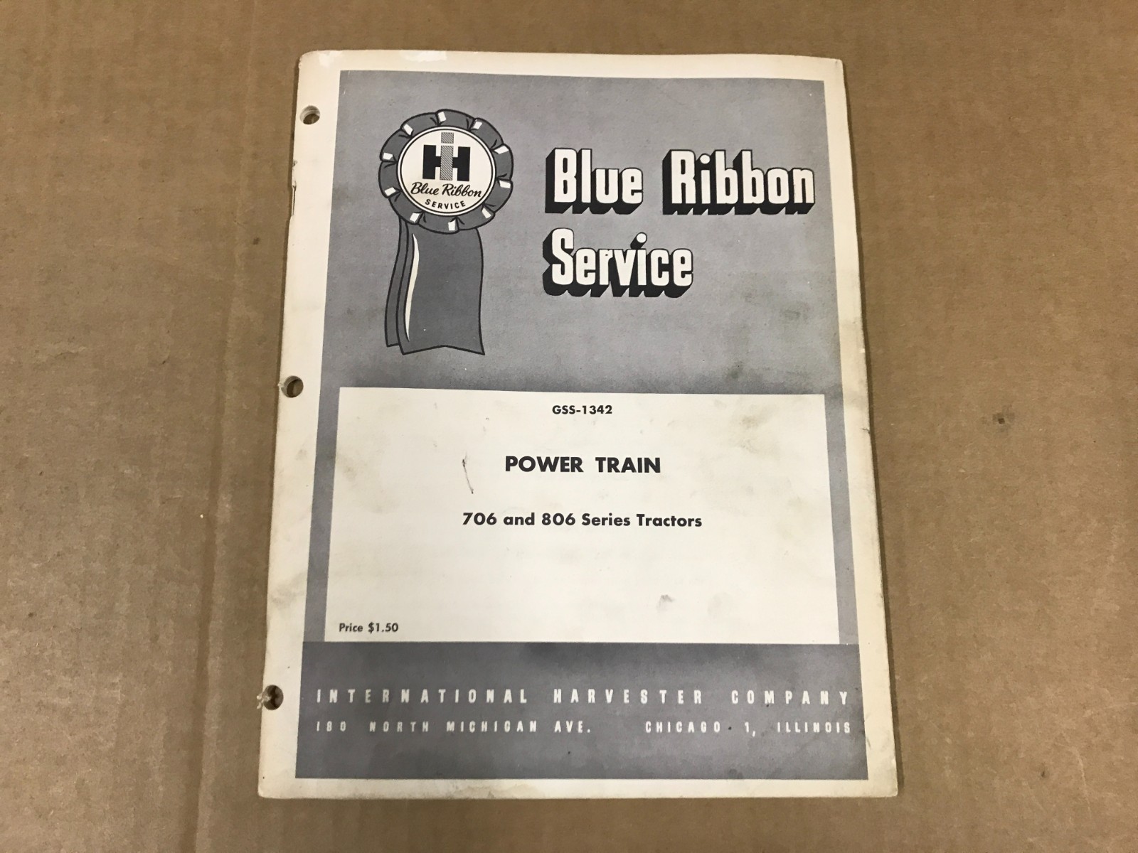 VTG Blue Ribbon Service – Power Train 706 & 806 Series Tractors, Form GSS-1342