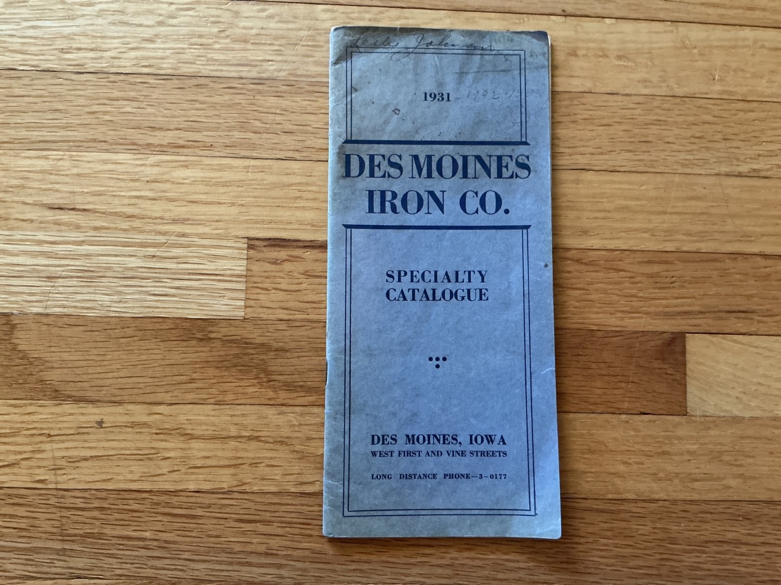 1931 Des Moines Iron Co Specialty Catalog W/Dealer Price List – Des Moines Iowa