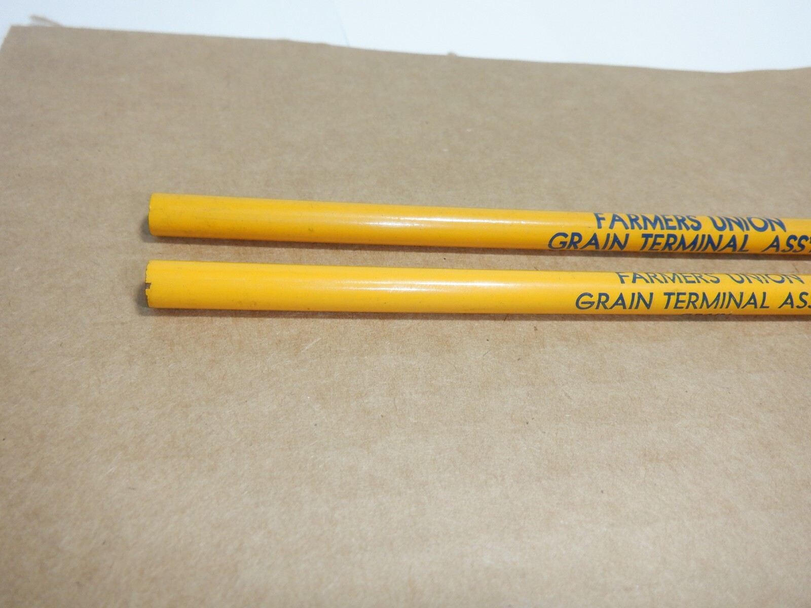 VINTAGE FARMERS UNION GRAIN TERMINAL ASS&rsquo;N GTA PENCILS DIFFERENT UNSHARPENED NOS