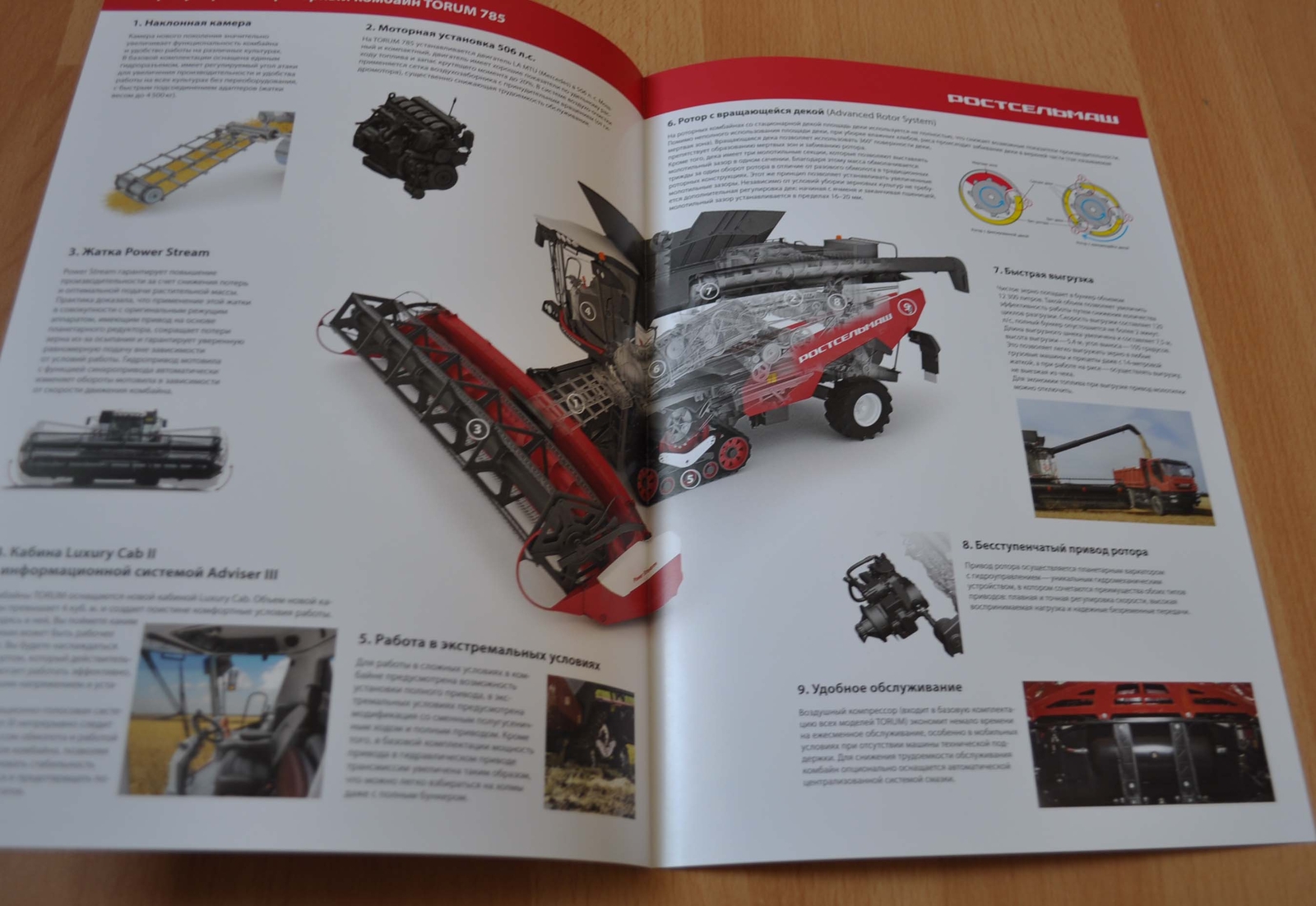 Rostselmash Torum 785 Combine Harvester Agriculture Russian Brochure Prospekt