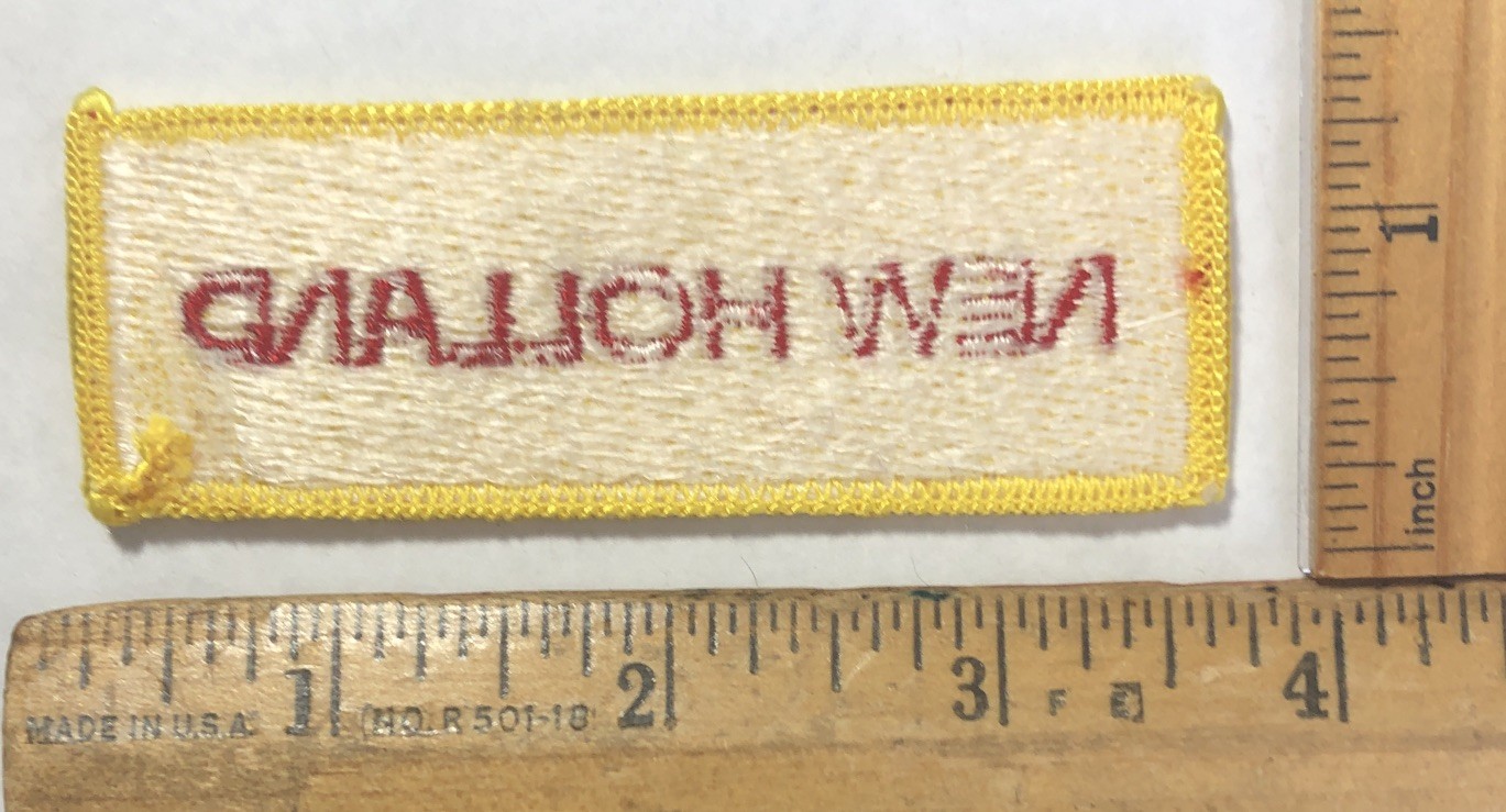 Vintage New Holland Tractor Logo Tab Patch Agriculture Farming Racing Sponsor