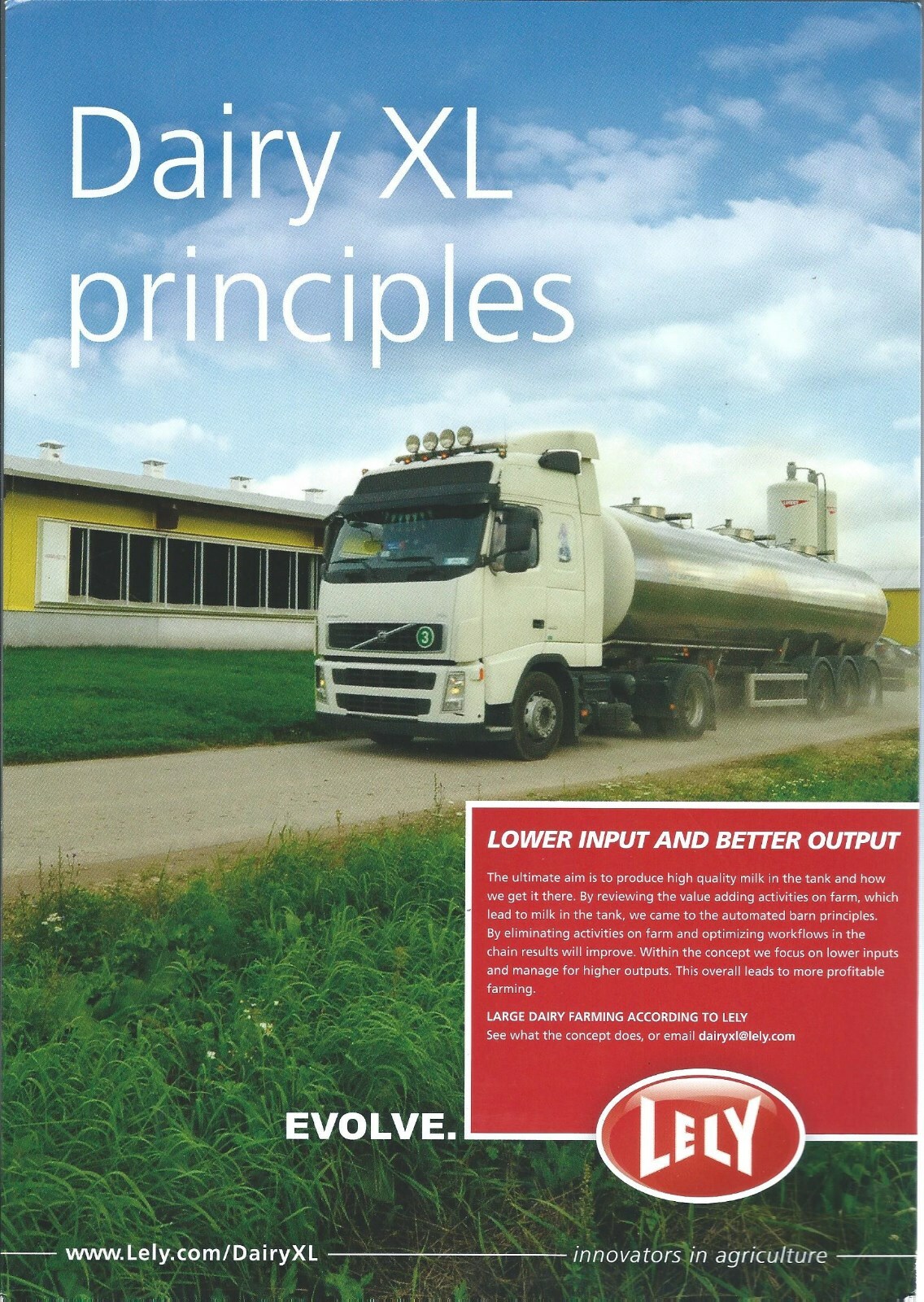 Farm Equipment Brochure – Lely – Dairy XL Design Dairy Cow Care – c2015 (F6829)