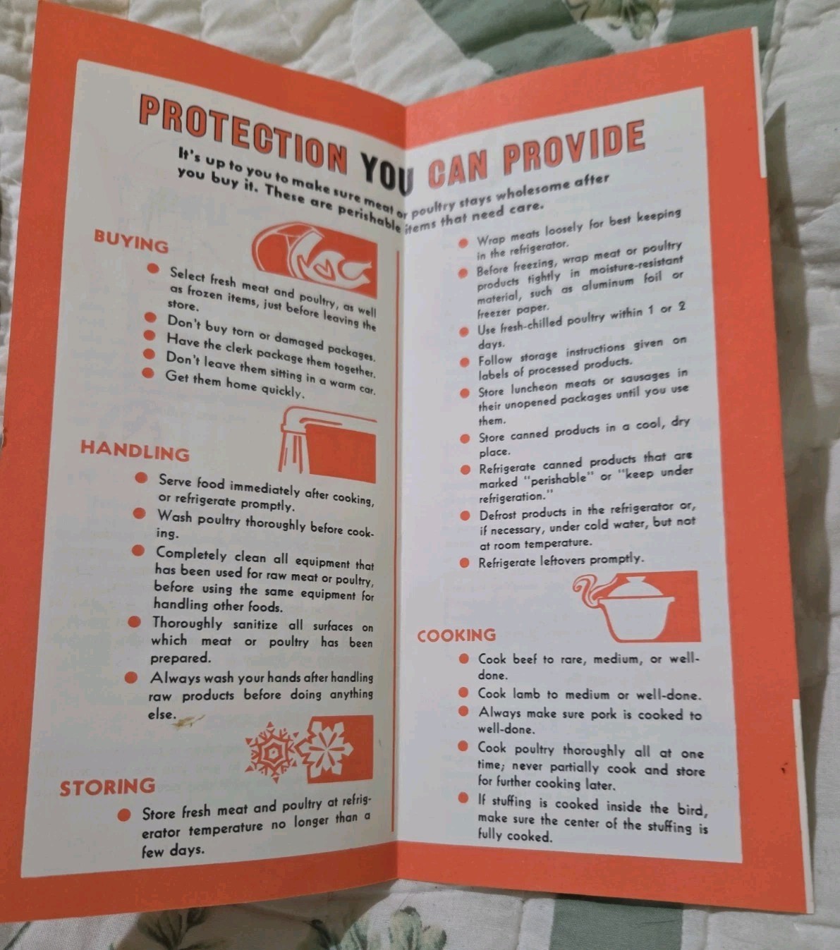 Meat & Poultry brochure published by the U.S. Department of Agriculture 1969