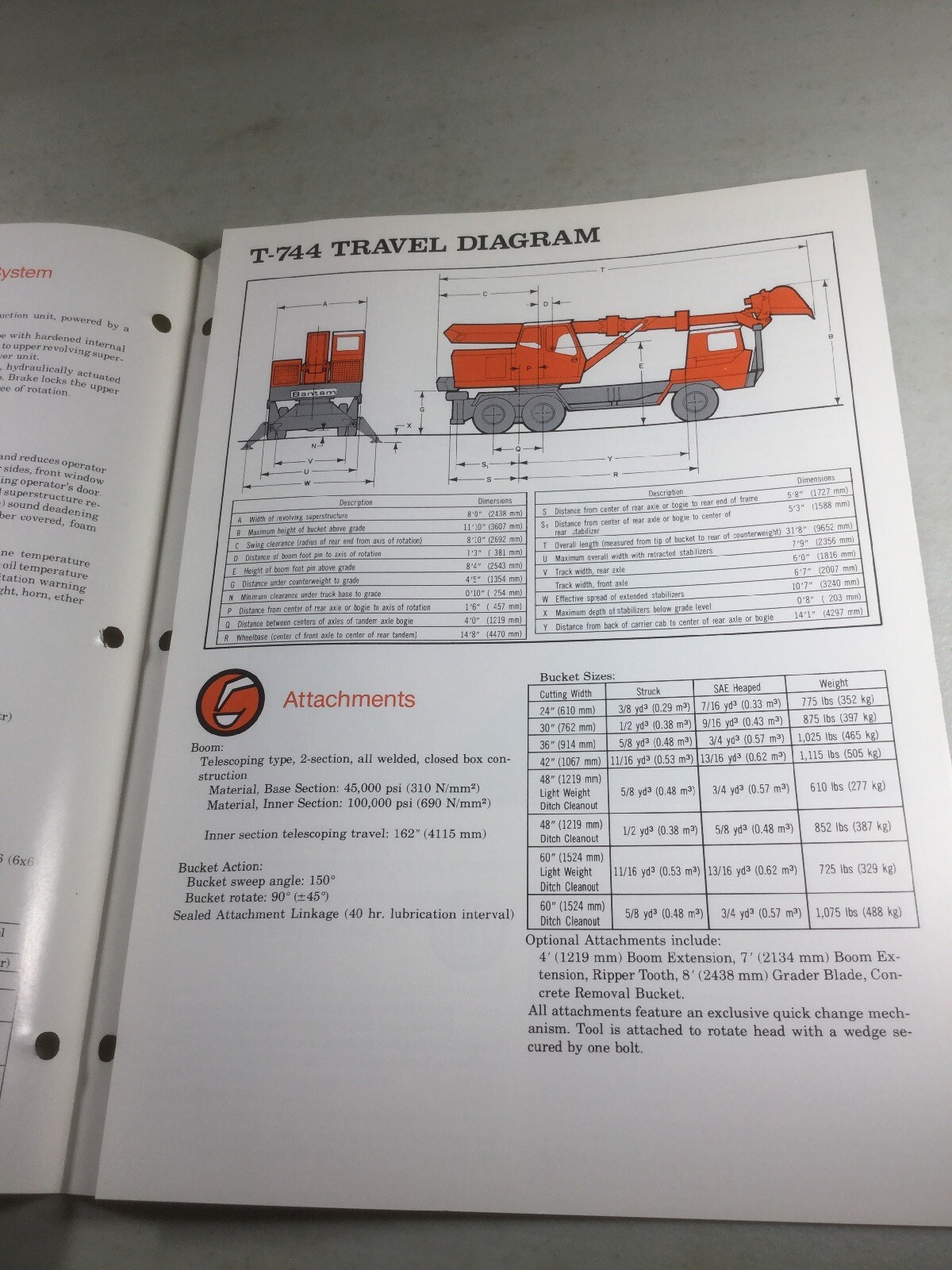 Bantam, Koehring T-744 Teleskoop Sales Brochure, Literature