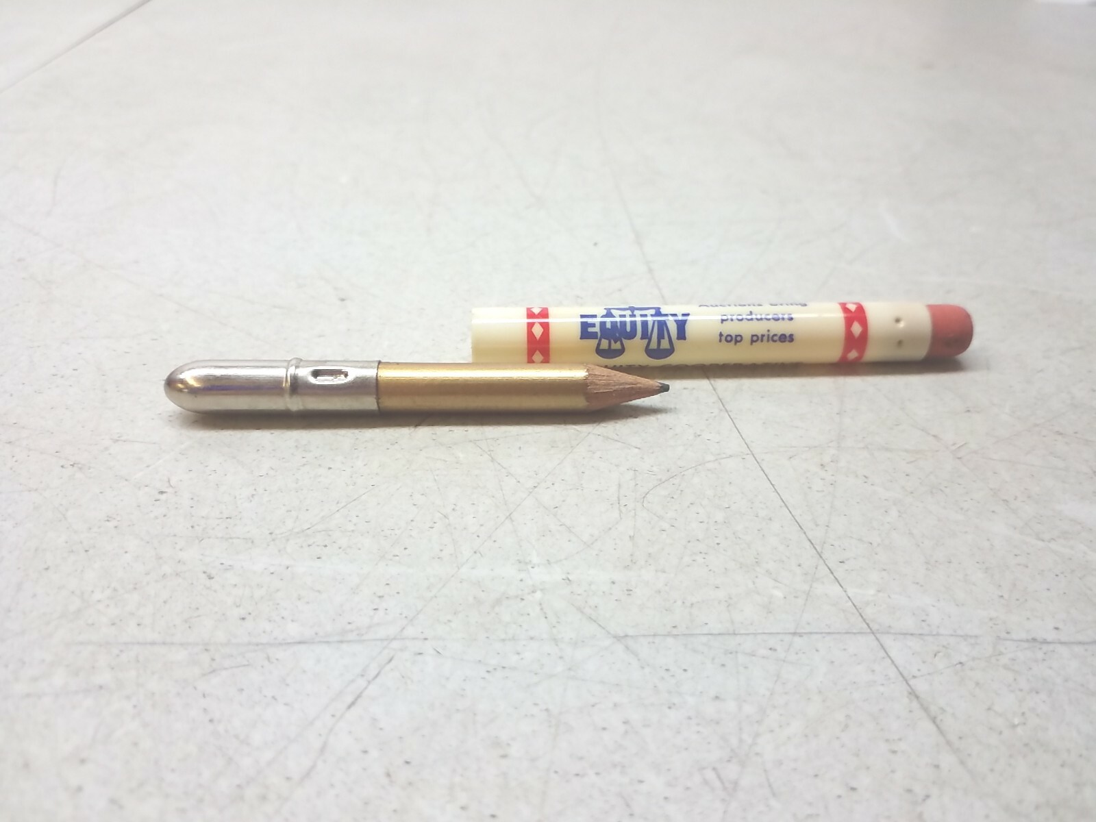 Equity Cooperative Livestock Sales Baraboo Wisconsin Vtg Ag Ad Bullet Pencil